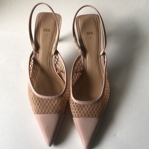 Zara Back Strap Low Heels